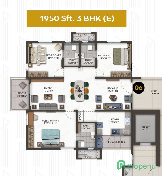 3 BHK apartment for Sale in Kondapur, Hyderabad