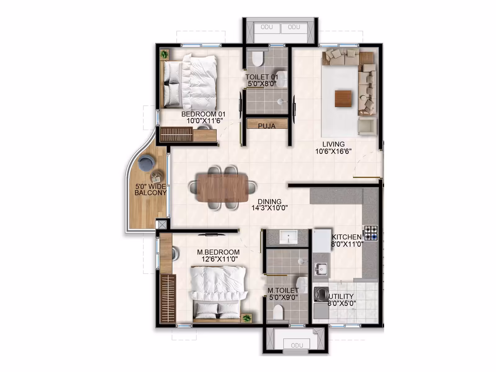 Plan 2 BHK