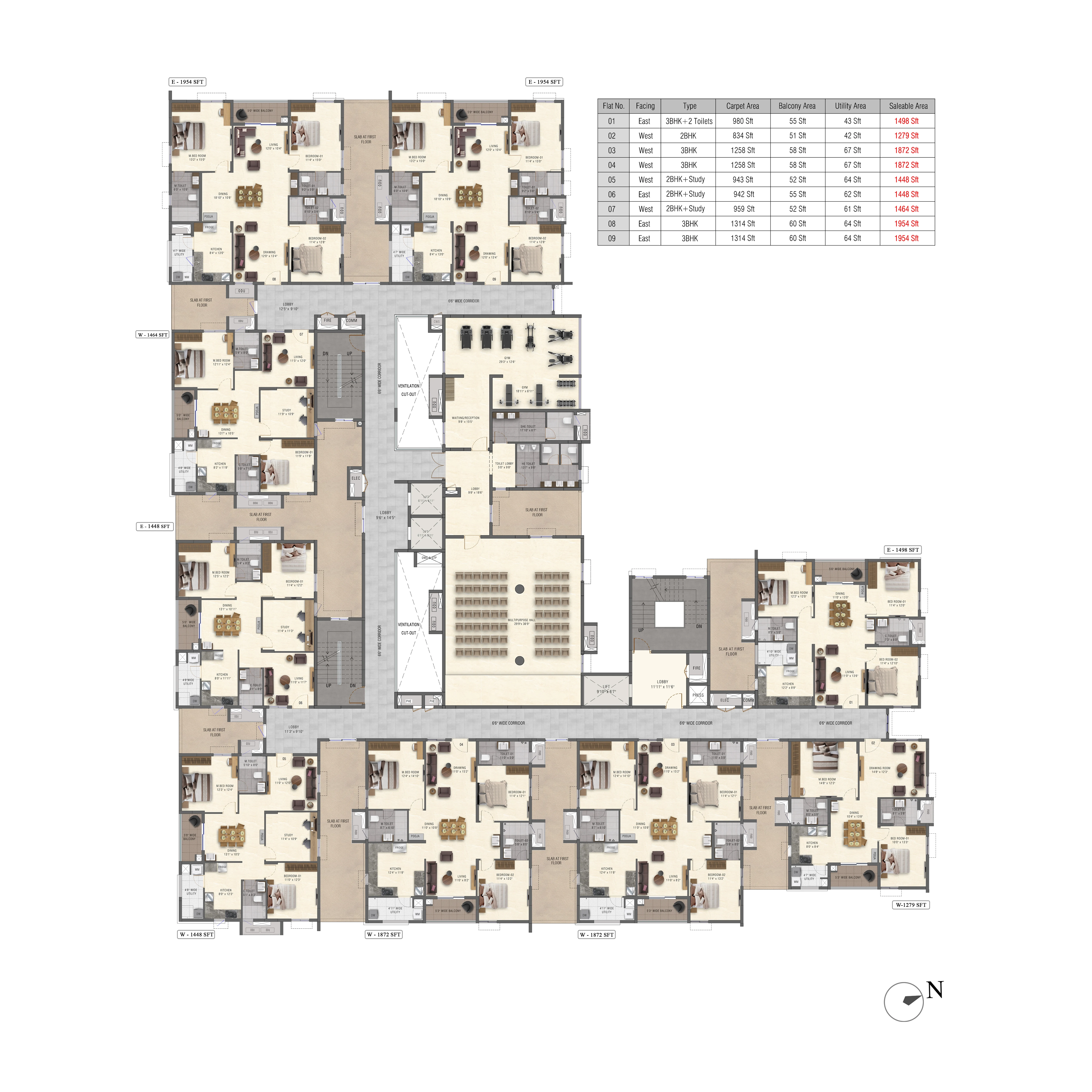 Plan 3 BHK