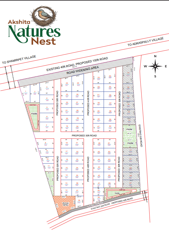 East Facing floor plan